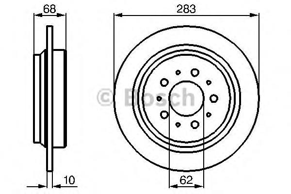 Купити 0986478445 Bosch Диск заднього гальма