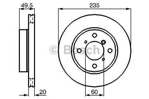 Диск переднього гальма Bosch 0986478450 ціна, від 27.14 USD