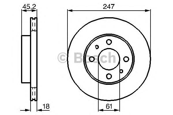 Гальмівні диски передні 0986478459 Bosch