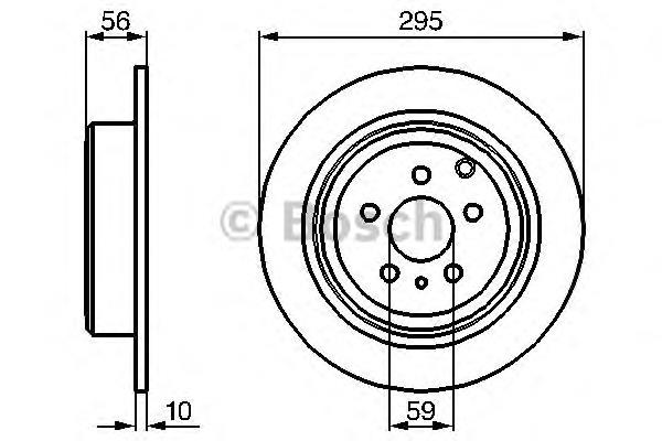 0986478435 Bosch диск гальмівний задній