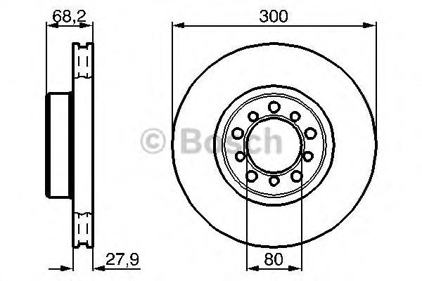 0986478197 Bosch диск гальмівний передній