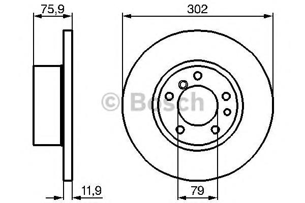 Диск переднього гальма Bosch 0986478319 ціна, від 37.81 USD