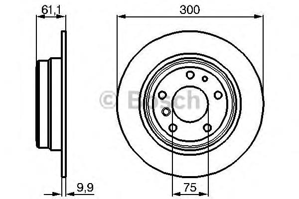 Купити 0986478321 Bosch Диск заднього гальма