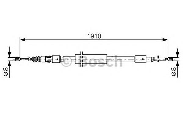 Купити 1987482318 Bosch Трос ручного гальма задній, правий/лівий