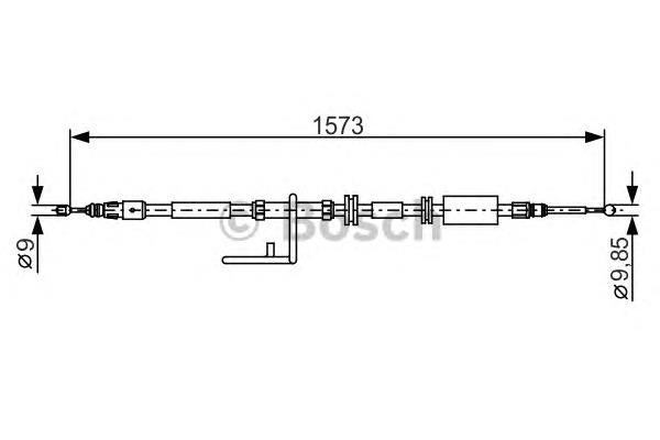 1987482313 Bosch Трос ручного гальма задній, правий