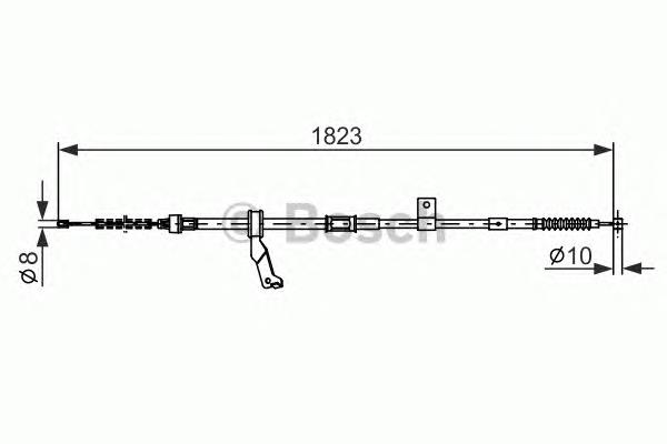 Купити 1987482297 Bosch Трос ручного гальма задній, правий