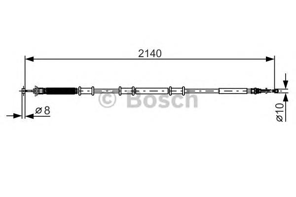 Трос стоянкового гальма задній лівий Bosch 1987482288 ціна, від 21.36 USD