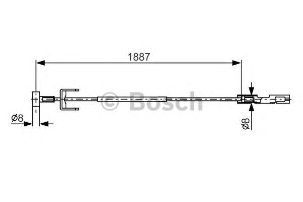 1987482292 Bosch Трос ручного гальма передній