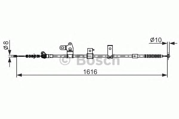 Трос стоянкового гальма задній лівий ABE C72107ABE ціна, від 11.45 USD