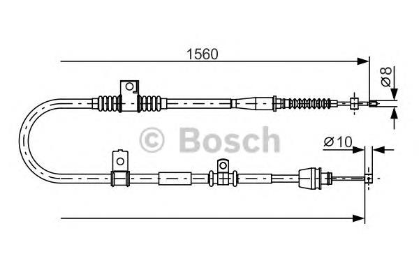 Купити 1987482360 Bosch Трос ручного гальма задній, правий