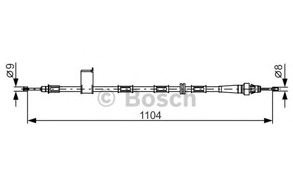 1987482364 Bosch Трос ручника задній лівий