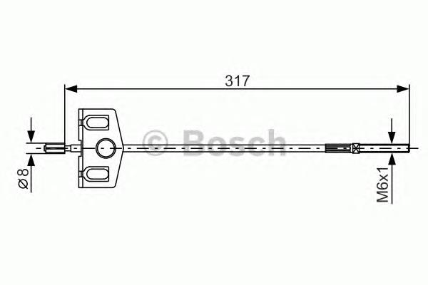 Трос стоянкового гальма передній Bosch 1987482342 ціна, від 13.10 USD