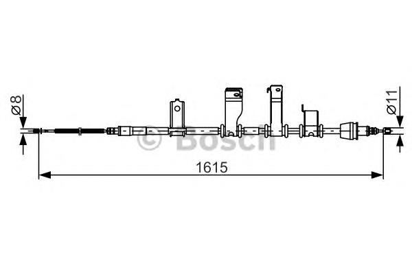 Трос стоянкового гальма задній лівий Bosch 1987482349 ціна, від 31.01 USD