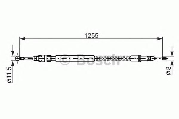 Купити 1987482235 Bosch Трос ручного гальма задній, правий/лівий