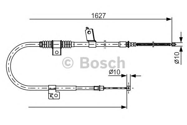 1987482274 Bosch трос ручного гальма задній, лівий