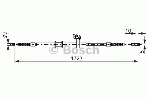 Купити 1987482269 Bosch Трос ручного гальма задній, правий