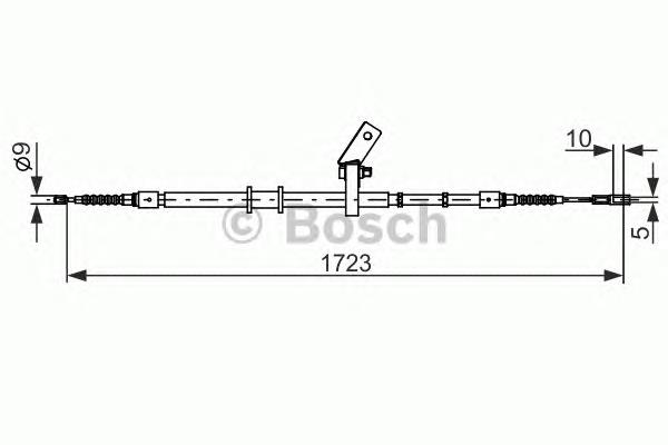 Трос стоянкового гальма задній лівий Bosch 1987482268 ціна, від 27.81 USD