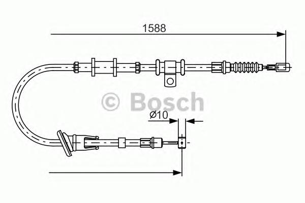 1987482245 Bosch Трос ручника задній лівий