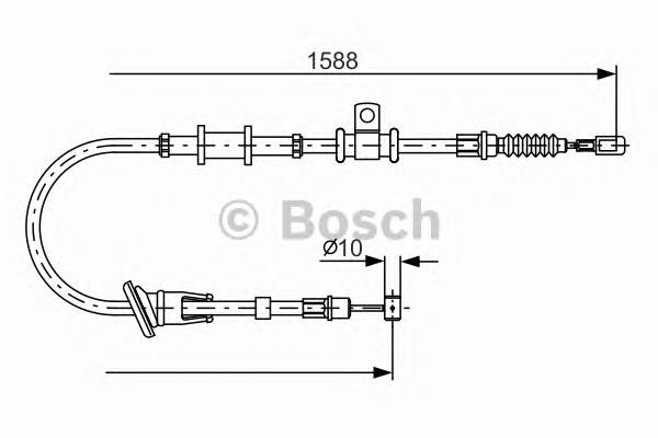 1987482246 Bosch Трос ручного гальма задній, правий