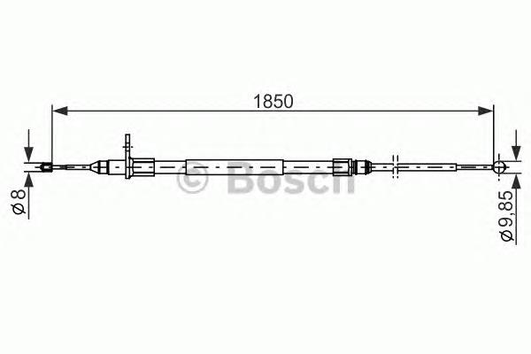 1987482255 Bosch трос ручного гальма задній, лівий