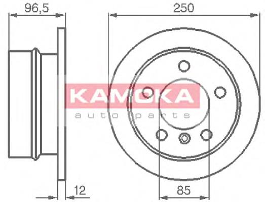 Диск гальмівний задній 103454 Kamoka