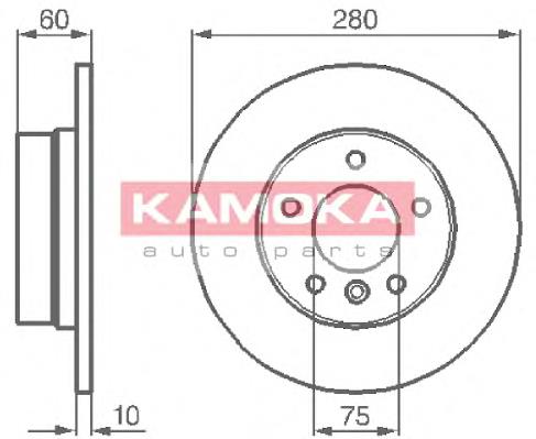 Купити 103498 Kamoka Диск заднього гальма