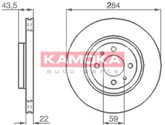 Диск гальмівний передній Kamoka 103440