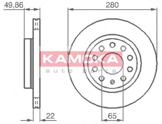 Гальмівні диски передні 1032446 Kamoka