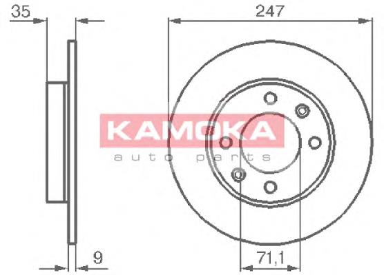 Гальмівні диски 1032356 Kamoka