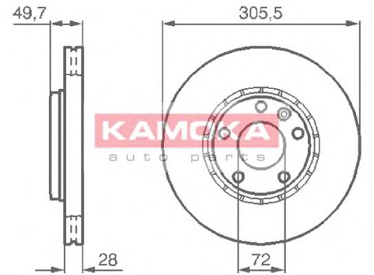 1032408 Kamoka диск гальмівний передній