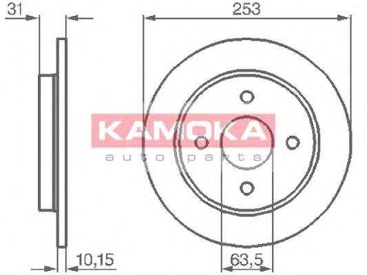 Купити 103562 Kamoka Диск заднього гальма
