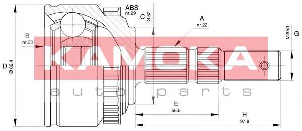 ШРУС зовнішній Kamoka 6029