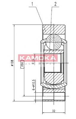 Граната внутрішня ліва 9196 Kamoka