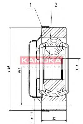 ШРУС внутрішній, задній Kamoka 9002 ціна, від 34.96 USD