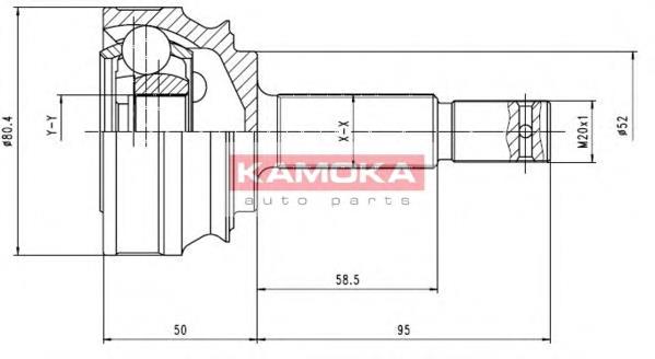 Купити 6078 Kamoka Шарнір приводу зовнішній
