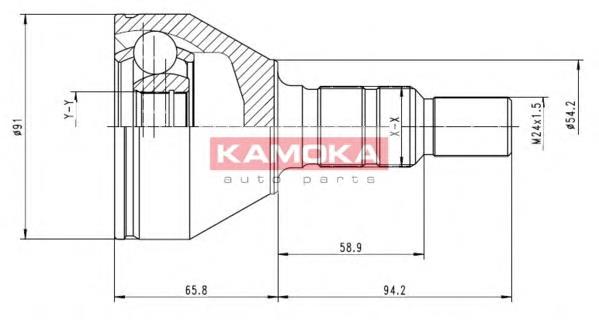ШРУС зовнішній Kamoka 6039