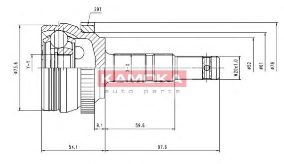 ШРУС зовнішній Kamoka 6036
