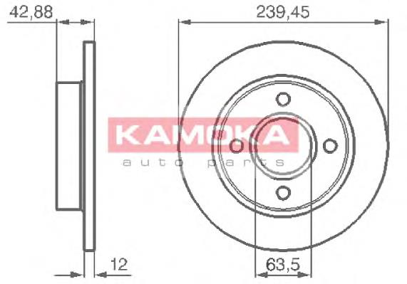 1031690 Kamoka диск гальмівний передній