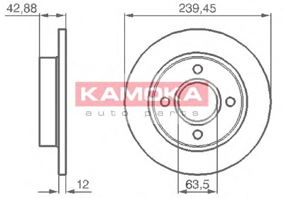 Диск гальмівний передній 1031690 Kamoka