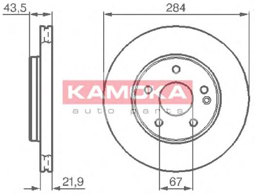 Диск переднього гальма Kamoka 1031176 ціна, від 35.95 USD