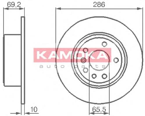 Купити 1031622 Kamoka Диск заднього гальма