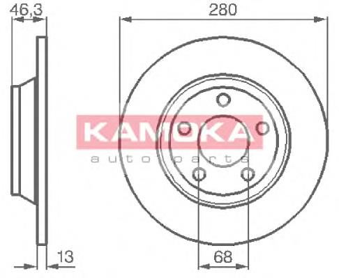 1031518 Kamoka диск гальмівний передній