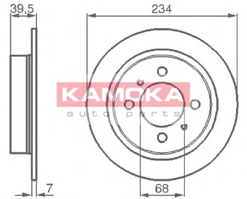 Диск гальмівний задній 1031580 Kamoka