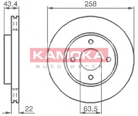 Гальмівні диски передні 1032144 Kamoka