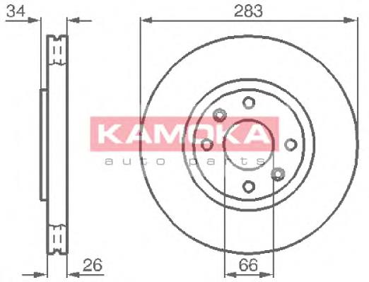 1032304 Kamoka Гальмо дискове переднє