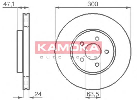 Гальмівні диски передні 1032250 Kamoka