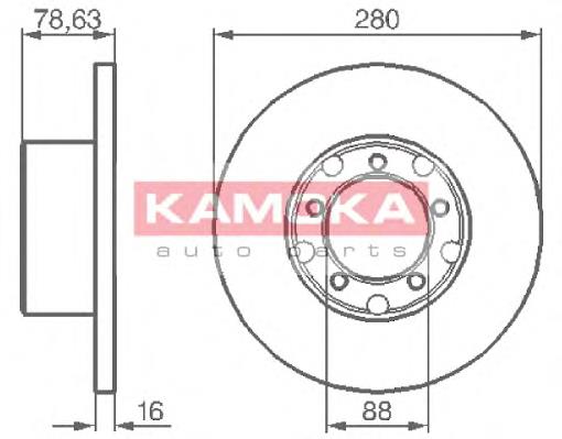 Диск гальмівний передній 103190 Kamoka