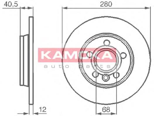 Купити 1032024 Kamoka Диск заднього гальма