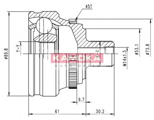 ШРУС зовнішній Kamoka 6278