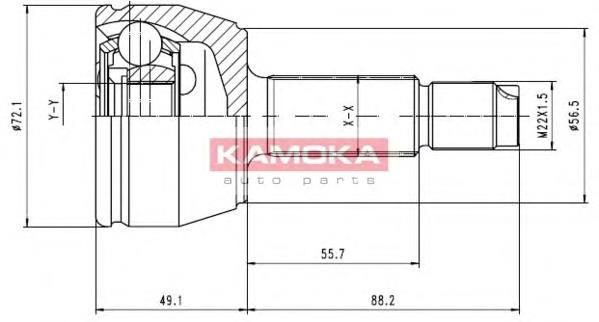 ШРУС зовнішній передній 6802 Kamoka